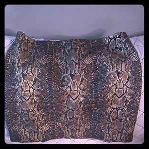 Snake print mini skirt (no stretch)